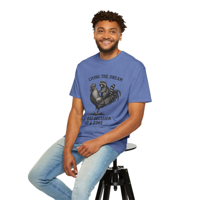 Funny Raccoon Riding Rooster T- shirt for Animal Lovers   Unisex Graphic Tee-funny raccoon rooster t-shirt-unisex sarcastic animal shirt Printify