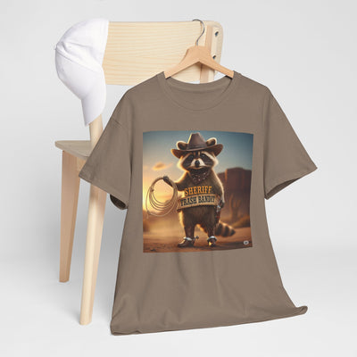 "Sheriff Trash Bandit" Raccoon Cowboy Graphic Tee - Quirky Western Animal Lover T-Shirt Printify
