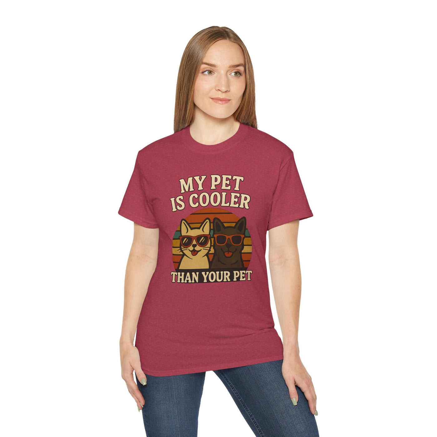 Pet Silhouette Retro Tee Printify