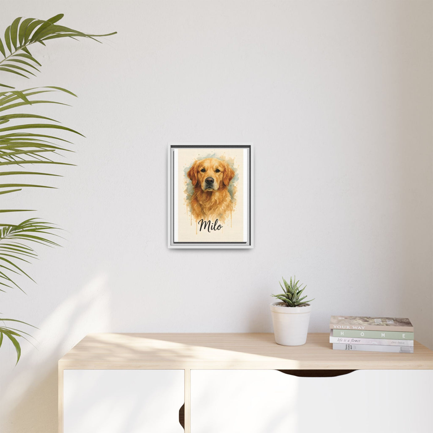 Framed Canvas, Dog Lover Decor, Lifelike Design, Home Wall Art, Matte Canvas Print, Housewarming Gift, Birthday Present for Dog Owners Printify